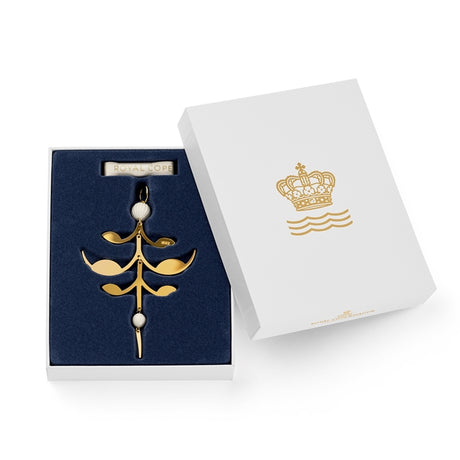 Forgyldt juleornament, palmette fra Royal Copenhagen - 2 - Jacobsen Plus