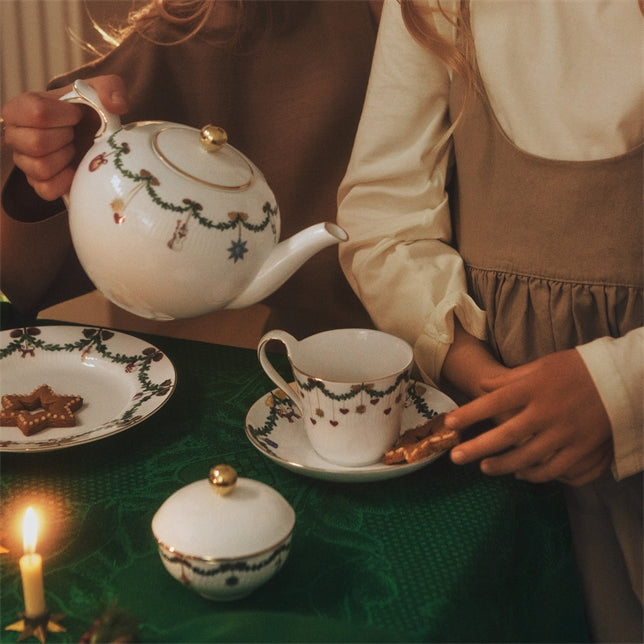 Stjerne Riflet Jul dug grøn fra Royal Copenhagen - 3 - Jacobsen Plus