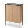 Olieret eg & sort marmor