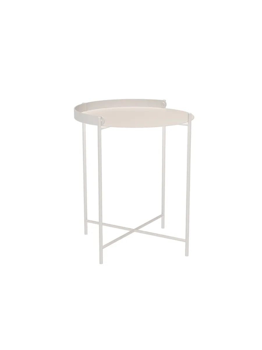 Edge Tray Table, Ø 46 cm fra Houe - Muted White - Jacobsen Plus