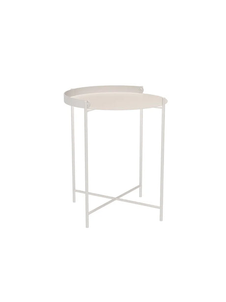 Edge Tray Table, Ø 46 cm fra Houe - Muted White - Jacobsen Plus