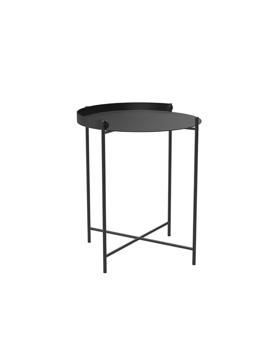 Edge Tray Table, Ø 46 cm fra Houe - Black - Jacobsen Plus