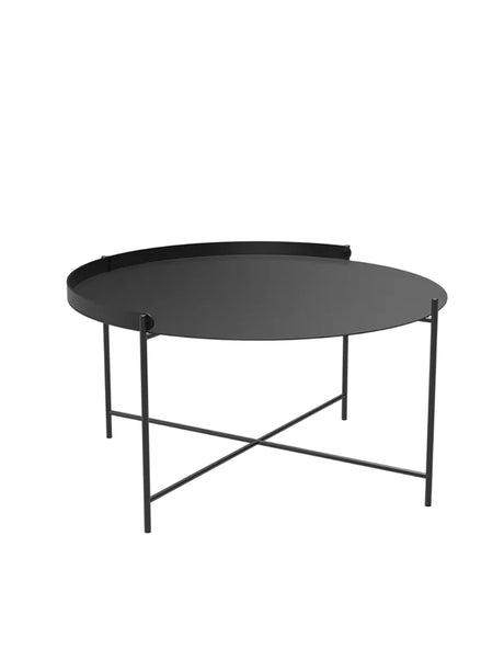 Edge Tray Table, Ø 76 cm fra Houe - Black - Jacobsen Plus