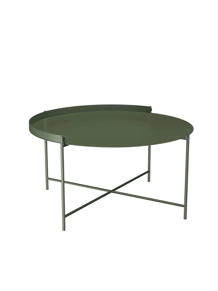 Edge Tray Table, Ø 76 cm fra Houe - Olive Green - Jacobsen Plus