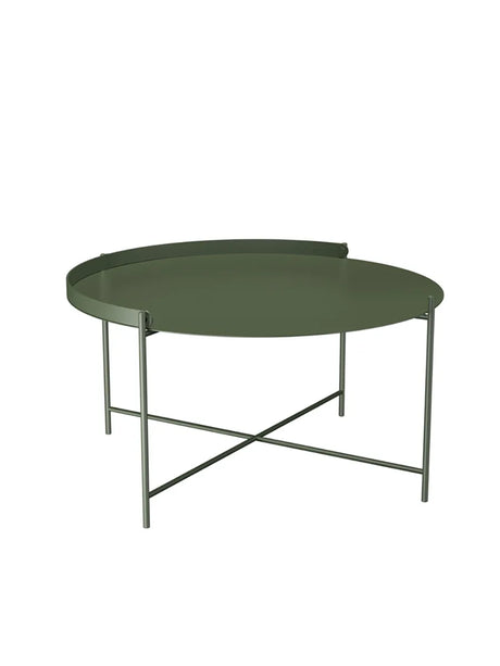 Edge Tray Table, Ø 76 cm fra Houe - Olive Green - Jacobsen Plus