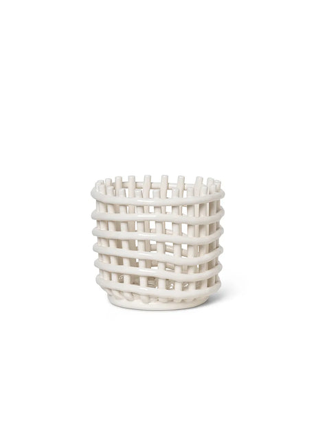 Ceramic Basket, small fra Ferm Living - Off-white - Jacobsen Plus