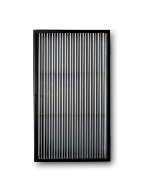 Haze Wall Cabinet, reeded glass 35x60 fra Ferm Living - Black - Jacobsen Plus