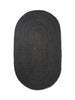 Eternal Oval Jute Rug - Black fra Ferm Living