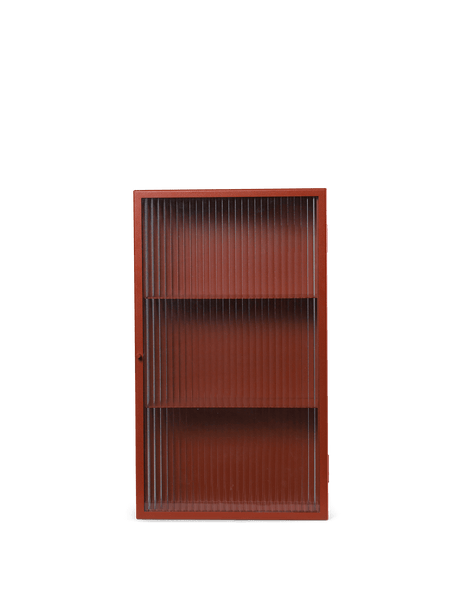 Haze Wall Cabinet, reeded glass 35x60 fra Ferm Living - Oxide Red - Jacobsen Plus