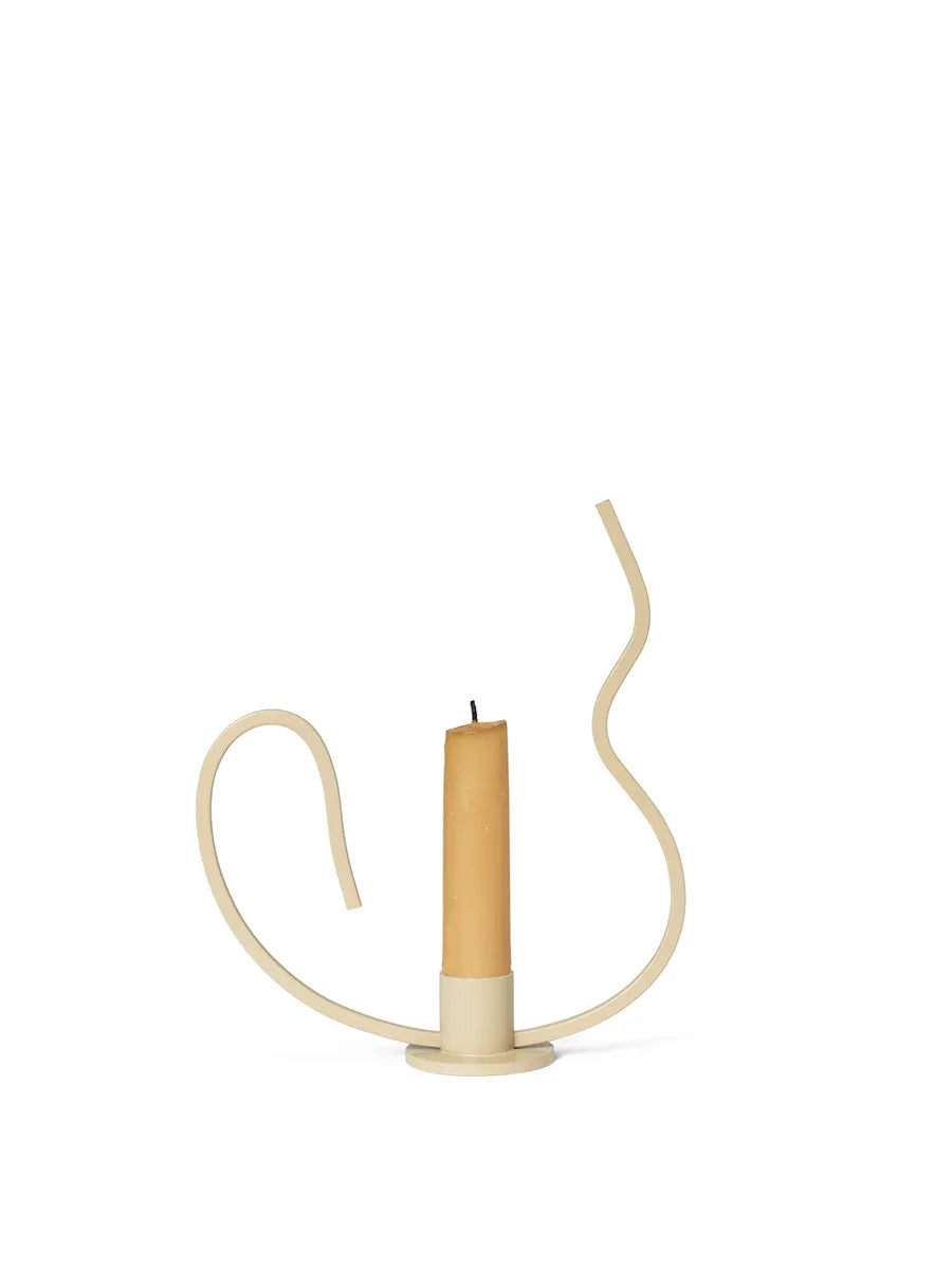 Valse Candleholder, low fra Ferm Living - Cashmere - Jacobsen Plus