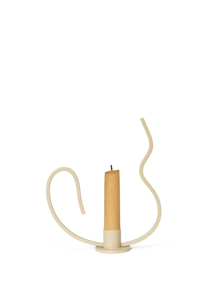 Valse Candleholder, low fra Ferm Living - Cashmere - Jacobsen Plus