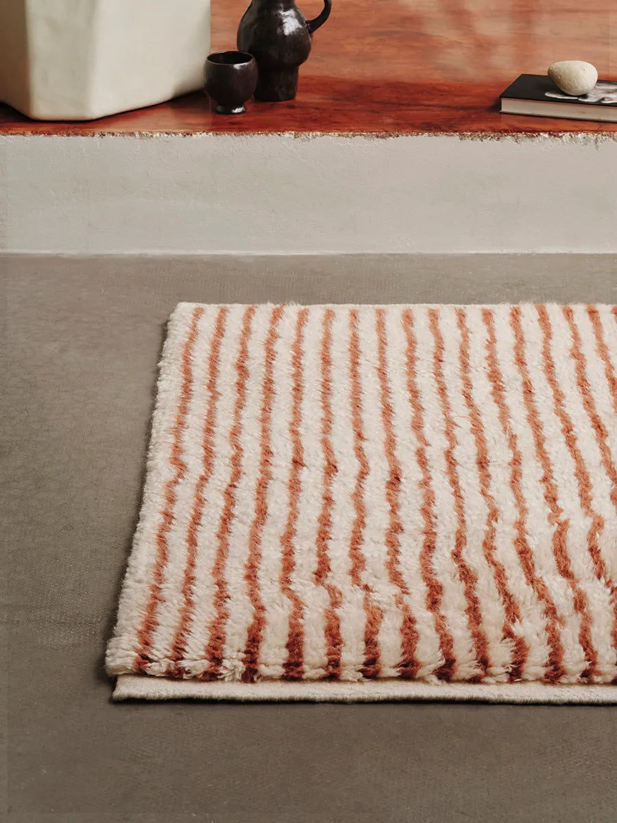 Kami Knotted Rug, red brown fra Ferm Living - 3 - Jacobsen Plus