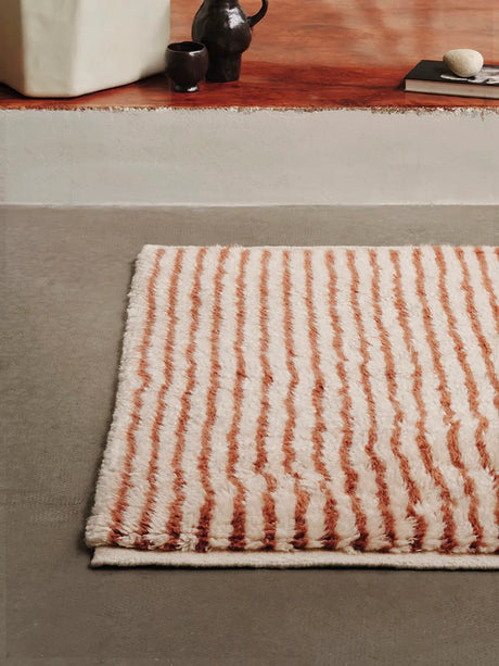 Kami Knotted Rug, red brown fra Ferm Living - 80 x 120 cm - Jacobsen Plus