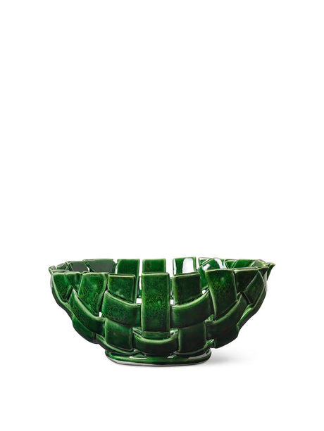 Plait Bowl, Ø24 cm fra Ferm Living - Emerald green - Jacobsen Plus