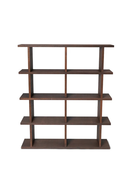 Kona Bookcase, 2x4 fra Ferm Living - Dark stained oak - Jacobsen Plus