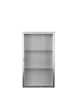 Haze Wall Cabinet, reeded glass 35x60 fra Ferm Living - Stainless Steel - Jacobsen Plus