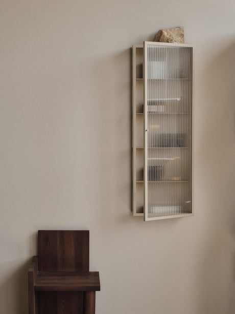 Haze Wall Cabinet, reeded glass 35x100 fra Ferm Living - 1 - Jacobsen Plus