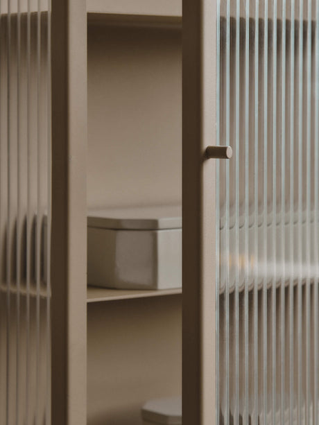 Haze Wall Cabinet, reeded glass 35x100 fra Ferm Living - Black - Jacobsen Plus