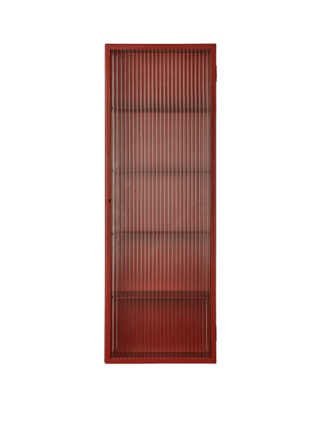 Haze Wall Cabinet, reeded glass 35x100 fra Ferm Living - Oxide Red - Jacobsen Plus