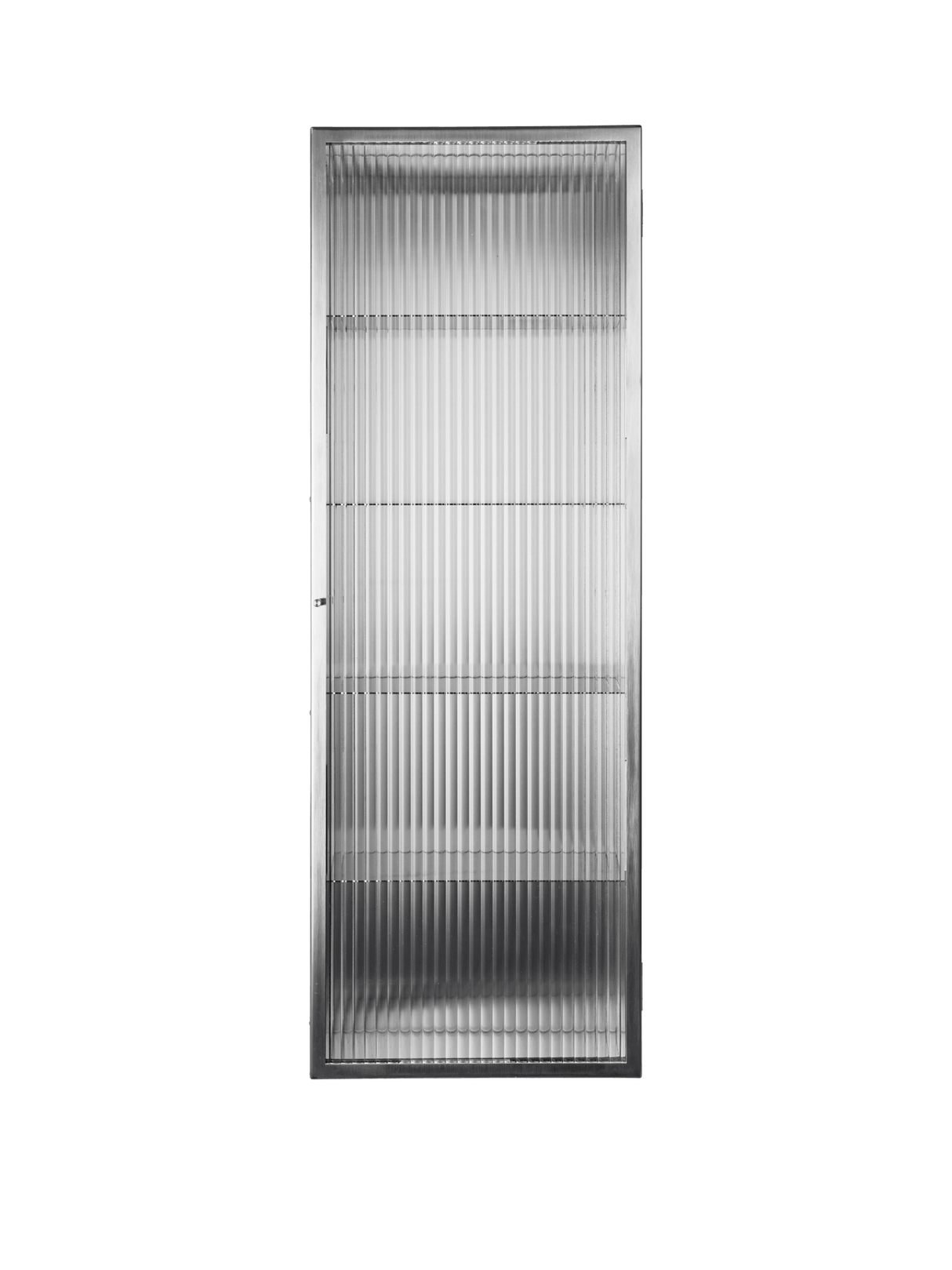 Haze Wall Cabinet, reeded glass 35x100 fra Ferm Living - Stainless Steel - Jacobsen Plus