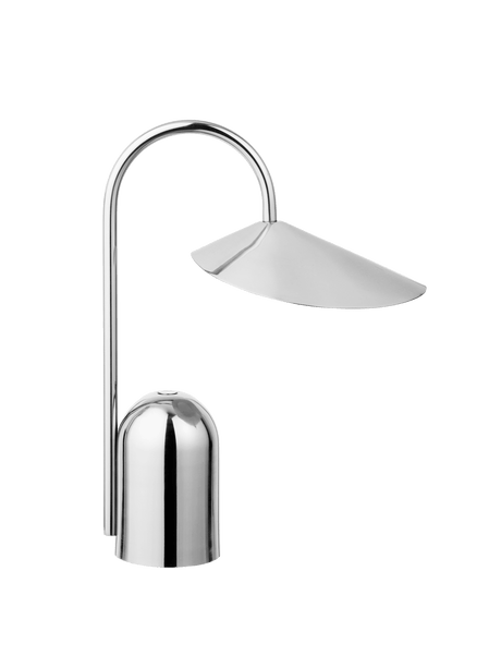 Arum Portable Bordlampe fra Ferm Living - Stainless steel - Jacobsen Plus