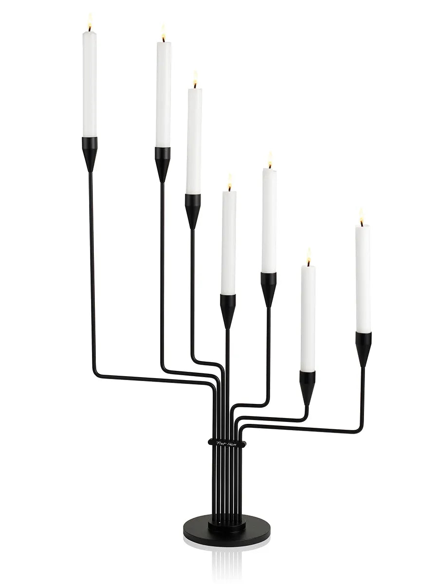 Karlsvognen Table Lysestage, sort fra Piet Hein