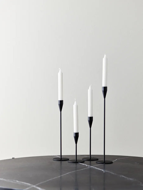 Saturn Lysestage, sort fra Piet Hein - Table - H: 36 cm - Jacobsen Plus