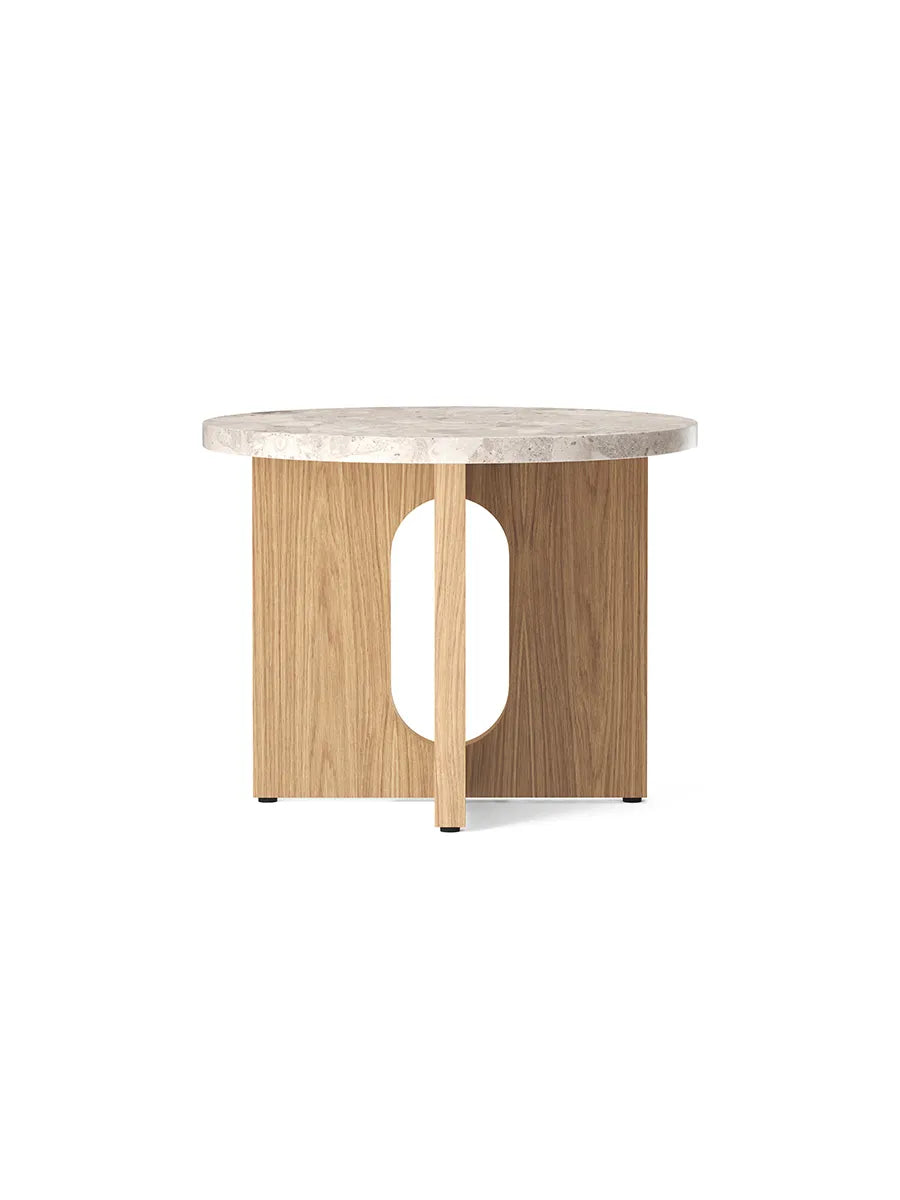 Androgyne Side Table, Ø50 cm fra Audo Copenhagen - Eg - kunis breccia stone - Jacobsen Plus