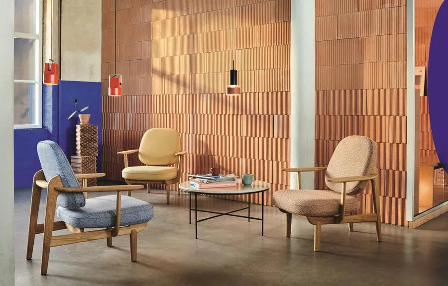 Fred Lænestol, lakeret eg fra Fritz Hansen - Christianshavn / LIGHT BLUE UNI (1151) - Jacobsen Plus