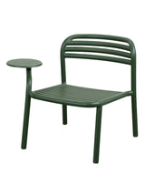 Bliss Udendørs Loungestol Med Sidebord, Højre fra Cane-line - Dark green - Jacobsen Plus