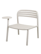 Bliss Udendørs Loungestol Med Sidebord, Højre fra Cane-line - Sand - Jacobsen Plus