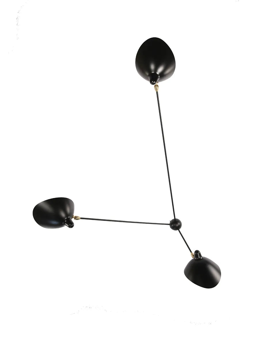 Spider Big Wall Lamp w/3 Fixed Arms af Serge Mouille