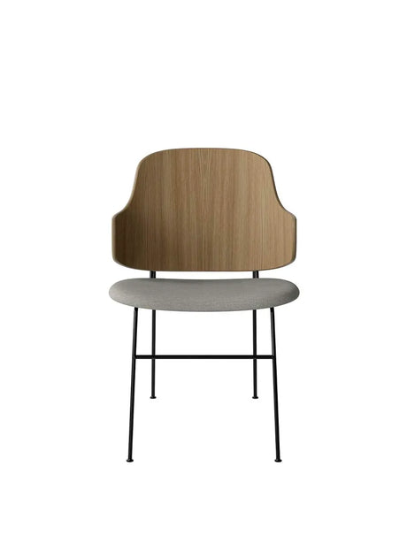 The Penguin Dining Chair, polstret fra Audo Copenhagen - Walnut / Re-wool 218 - Jacobsen Plus