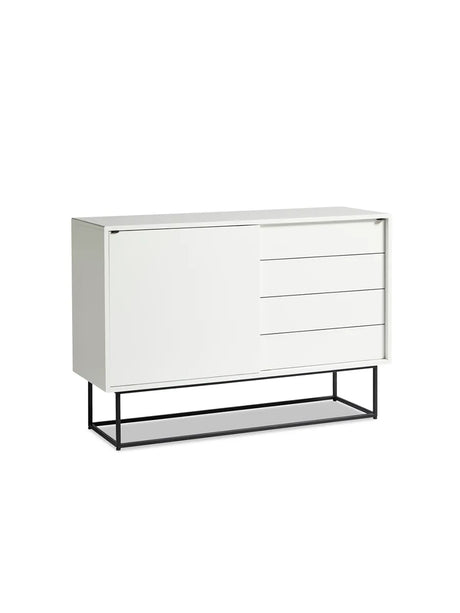 Virka High Sideboard fra Woud - Hvid-hvid - Jacobsen Plus