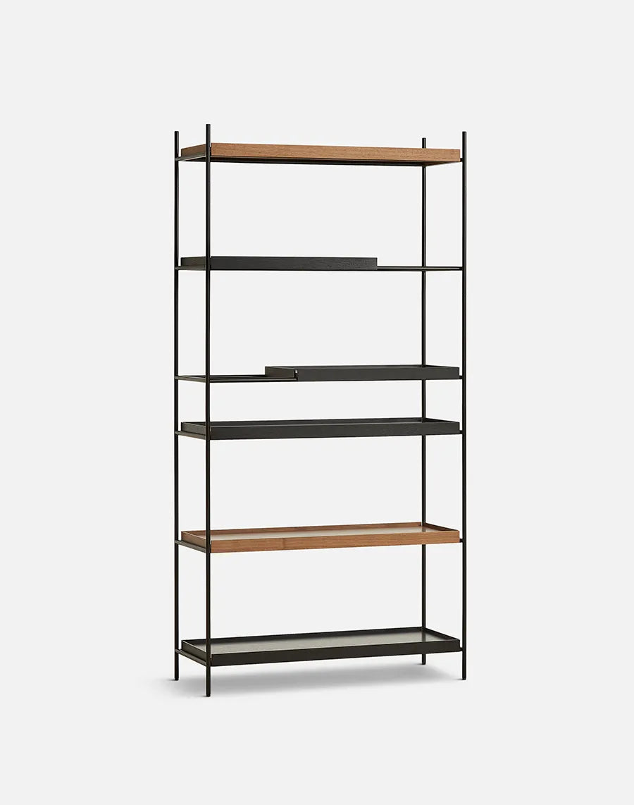Tray Shelf, høj fra Woud - Black: 2 wide, 2 short - Walnut: 2 wide - Jacobsen Plus