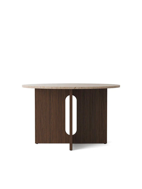 Androgyne Dining Table Ø120 dark stained oak, sand sten fra Audo Copenhagen - 1 - Jacobsen Plus
