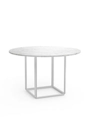 Florence spisebord Ø120, white carrera fra New Works