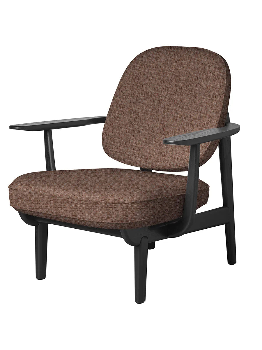 Fred Lænestol, sortfarvet ask fra Fritz Hansen - Christianshavn / BEIGE-ORANGE (1132) - Jacobsen Plus