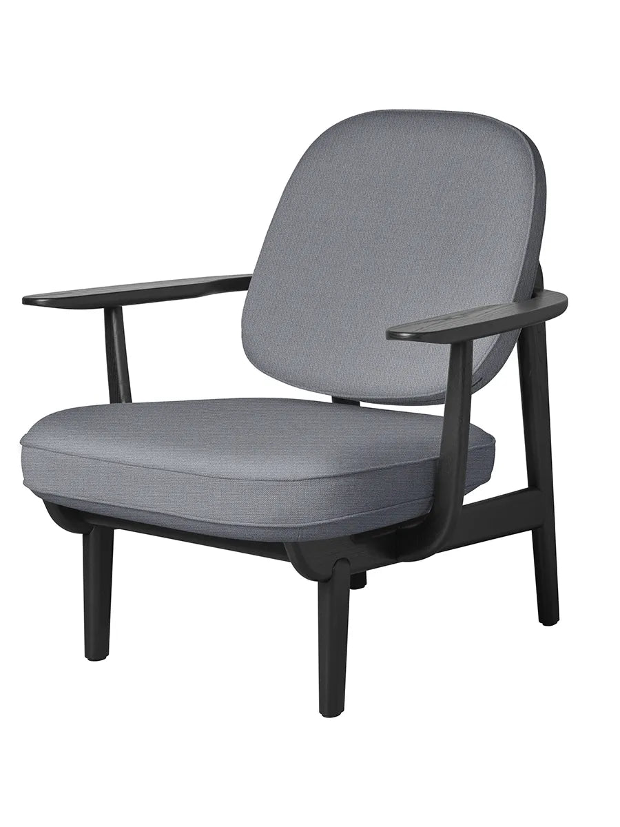 Fred Lænestol, sortfarvet ask fra Fritz Hansen - Christianshavn / LIGHT GREY UNI (1170) - Jacobsen Plus