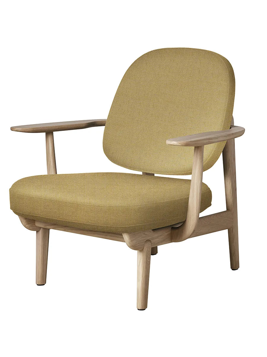 Fred Lænestol, lakeret eg fra Fritz Hansen - Christianshavn / YELLOW (1110) - Jacobsen Plus
