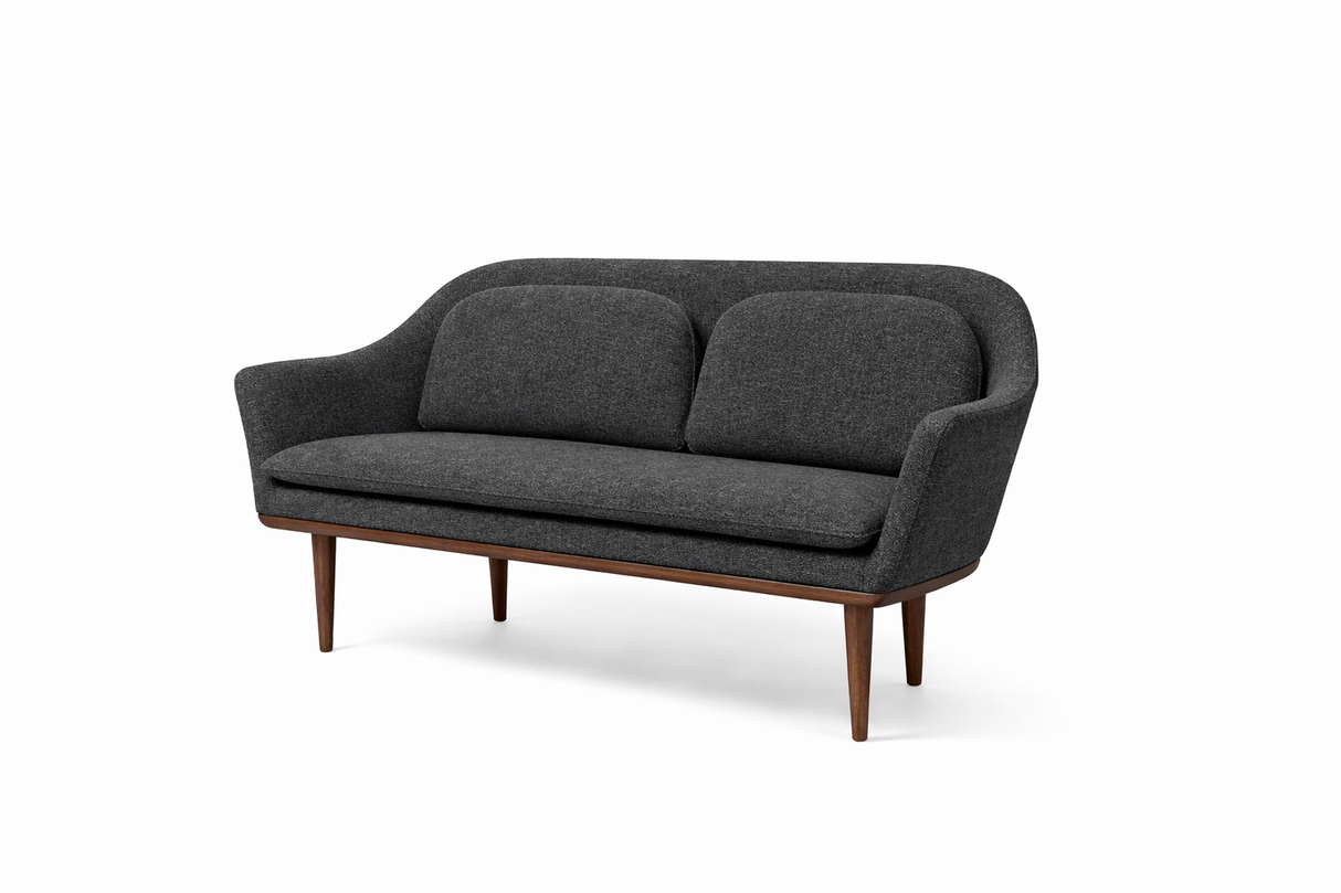 Lunar sofa, valnød, Melange Nap 191 HR fra Stellar Works - 1 - Jacobsen Plus