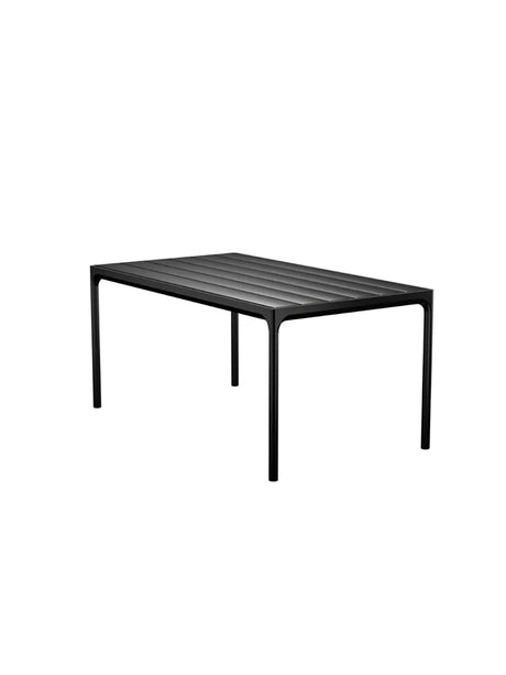 Four table 160 x 90 cm fra Houe - Sort aluminium stel - sort aluminium bordplade - Jacobsen Plus