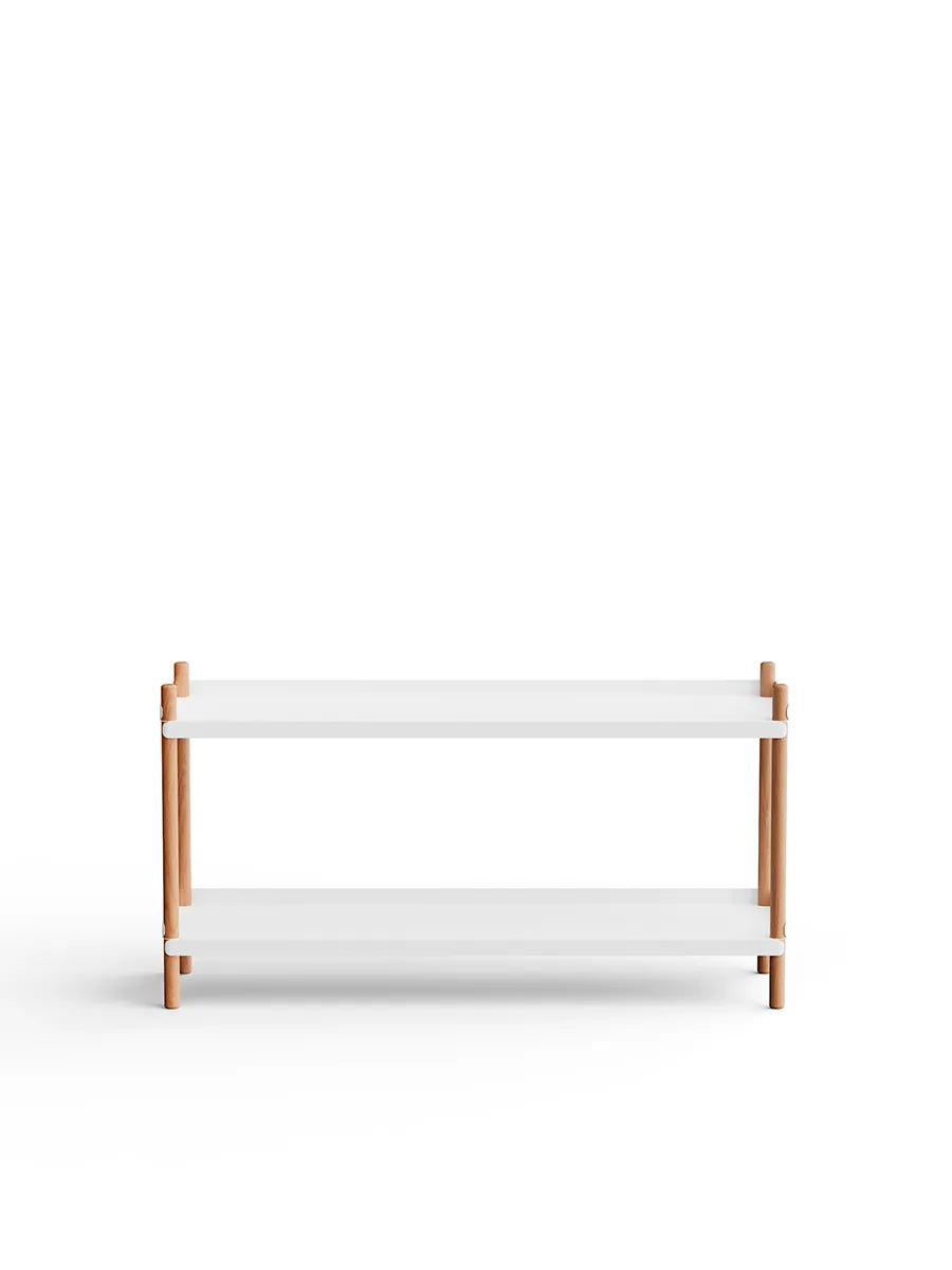 BOLT Shelving 1000 fra Nine - 2 hylder - hvid-natur eg - Jacobsen Plus