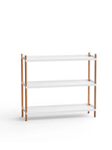 BOLT Shelving 1000 fra Nine - 3 hylder - hvid-natur eg - Jacobsen Plus