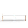 2 hylder - hvid-natur eg