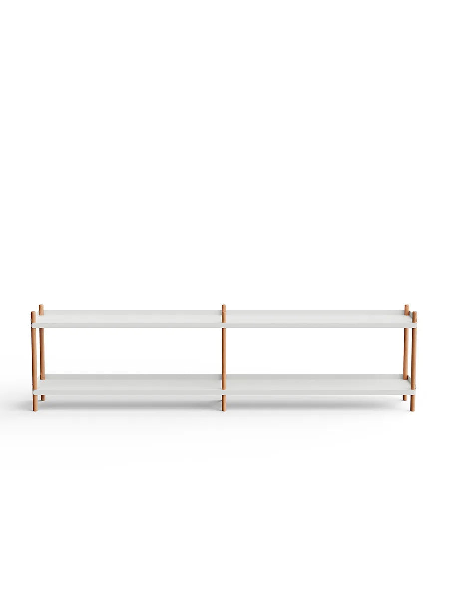 BOLT Shelving 2000 fra Nine - 2 hylder - grå-natur eg - Jacobsen Plus