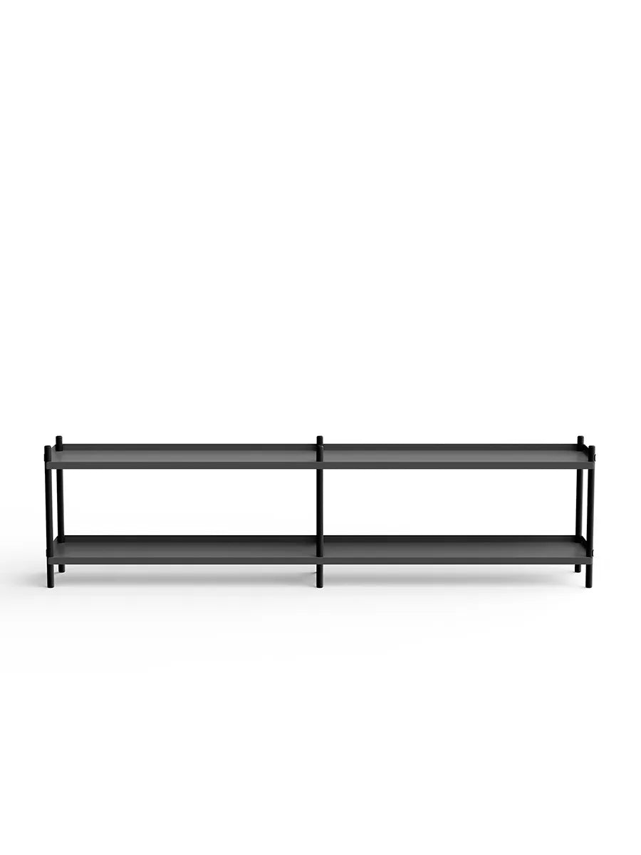 BOLT Shelving 2000 fra Nine - 2 hylder - antracit-sortbejdset eg - Jacobsen Plus