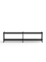 BOLT Shelving 2000 fra Nine - 2 hylder - antracit-sortbejdset eg - Jacobsen Plus