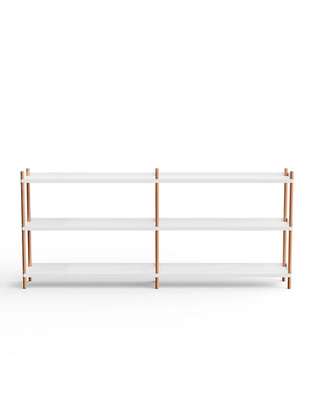 BOLT Shelving 2000 fra Nine - 2 hylder - hvid-natur eg - Jacobsen Plus
