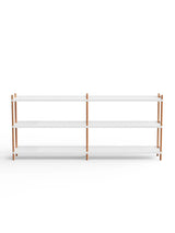 BOLT Shelving 2000 fra Nine - 3 hylder - hvid-natur eg - Jacobsen Plus